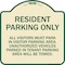 Signmission Parking Resident Parking Only Heavy-Gauge Aluminum Architectural Sign, 18" x 18", TG-1818-23358 A-DES-TG-1818-23358 - alternate 1